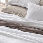 Muslin solid white duvet cover 100% cotton muslin